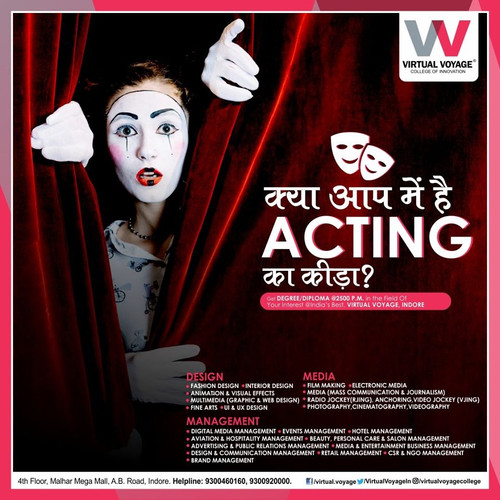 Learn the best Acting and Theatre Art Courses at Virtual Voyage Indore,India. Join immediately.
bit.ly/2DX8nqN