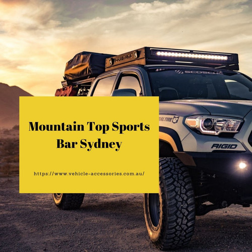 Purchase Mountain Top Sports Bar Sydney from the online store of Vehicle Accessories. Vehicle Accessories is the leading online store for all your roof rack, tow bar, 4WD equipment, caravan and RV, tradesman ute and van accessories needs. We also offer installation services.
https://www.vehicle-accessories.com.au/