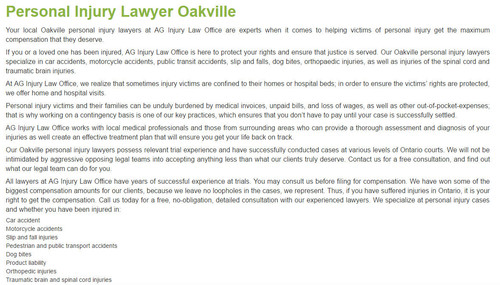 Oakville ON Best Injury Lawyer - AG Injury Law Office (800) 870-3194.jpg