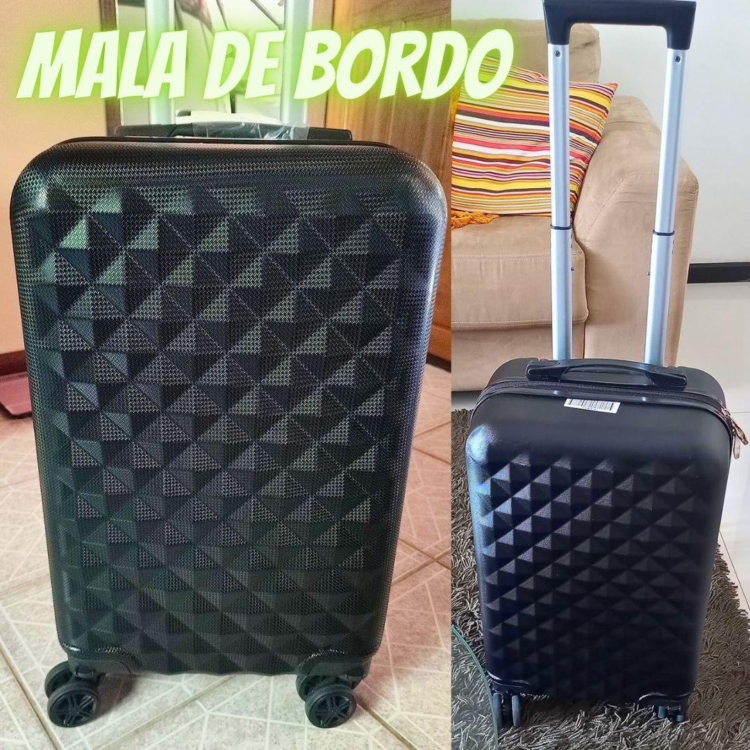 Mala de Bordo em ABS Com 4 Rodas 360 – Roncalli Alemanha Cor:Preto