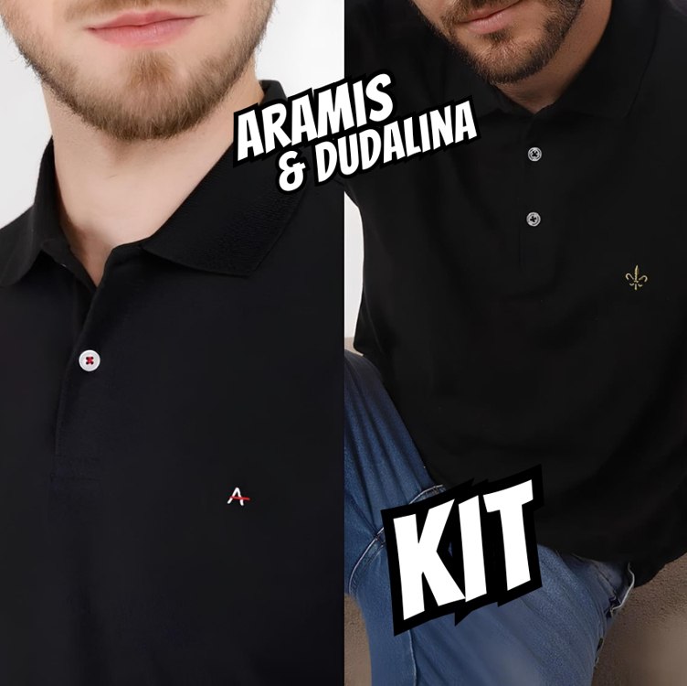 Kit Polos Aramis Basic Piquet E Dudalina Piquet Preta