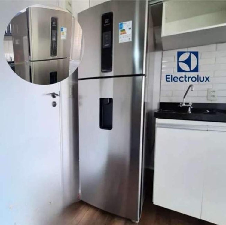 Geladeira Electrolux Frost Free Duplex Efficient com Autosense Inox Look 389L (IW43S)