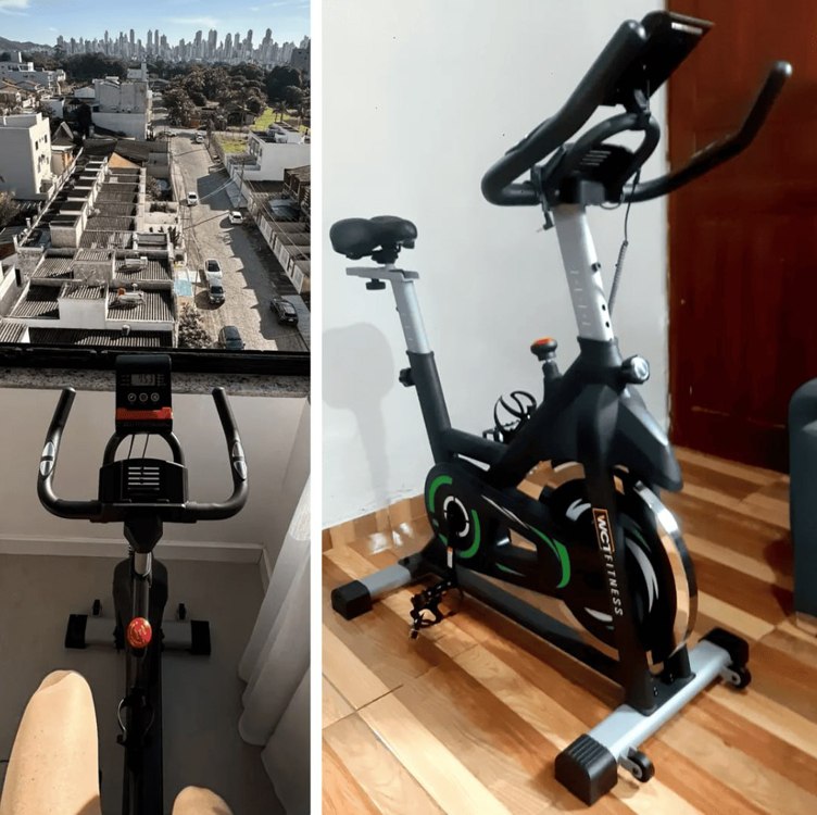 Bicicleta Ergométrica Spinning 20kg Wct Fitness Cor Preto/Verde