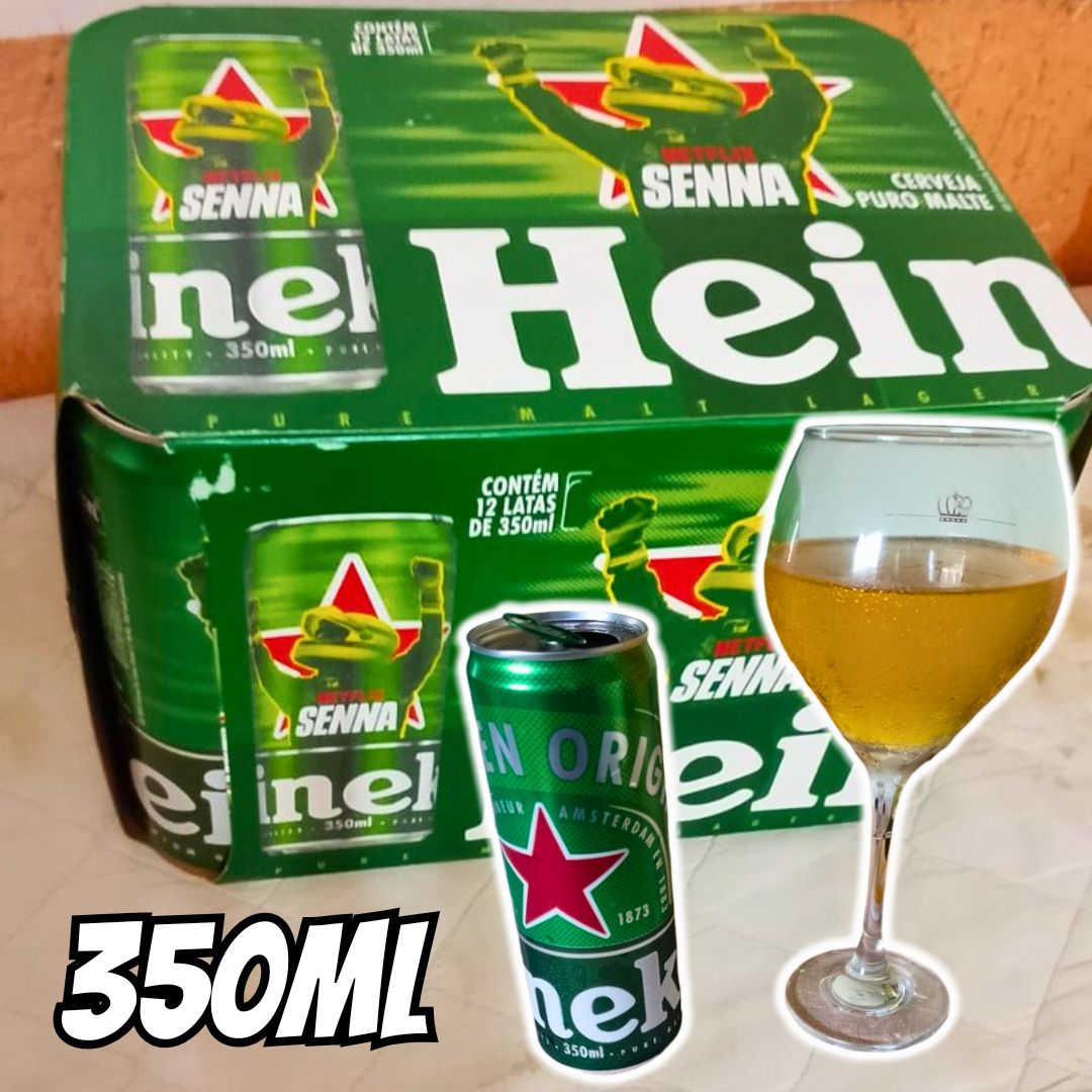 Cerveja Heineken Lata 350ml 12 Unidades – Lager Puro Malte