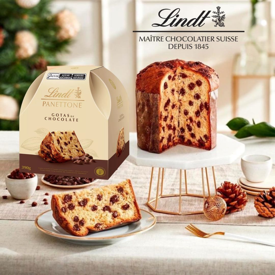 Panettone Chocotone Gotas De Chocolate Lindt 390g