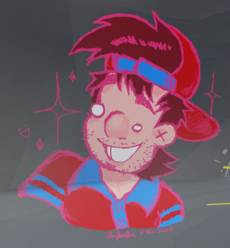 Bill Newton in my redesigned clothes: Rose(Red) with Sky on Roblox once again