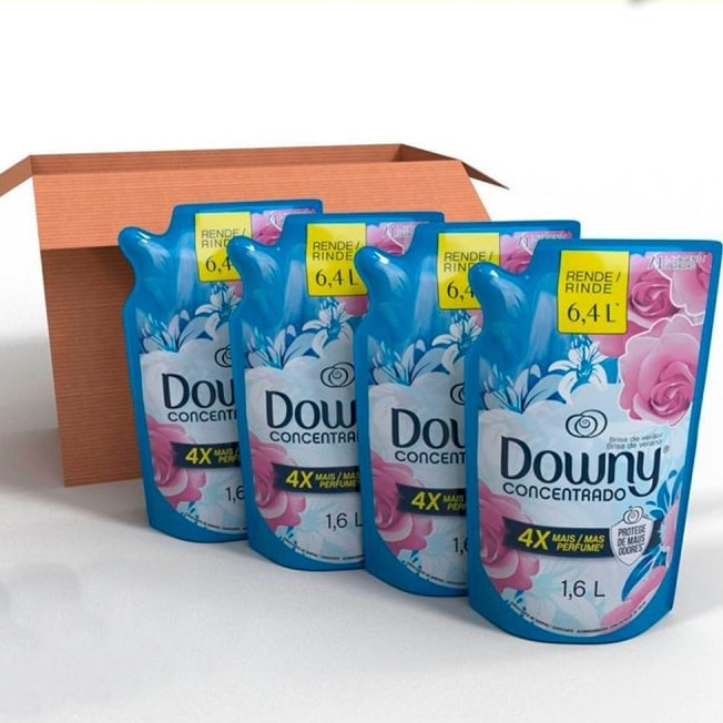 Downy Amaciante Concentrado Brisa de Verão 6.4L, Rende 25.6L