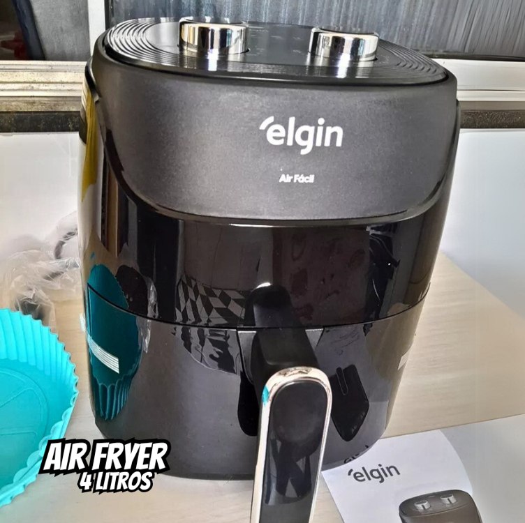 Fritadeira Elétrica Elgin Air Fácil Afg41 4l 1400w Sem Óleo Preto