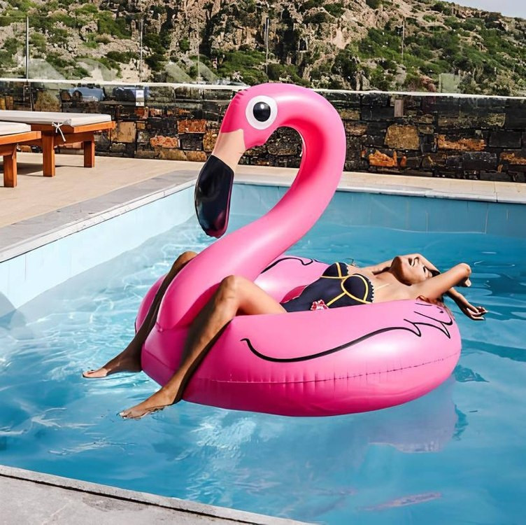 Boia Flamingo Inflável Adulto Até 70kg Piscina Praia Festa Cor Rosa