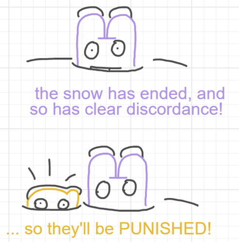 A panel from Chilly, episode two of the Board Boards object show by Furretwalk/WalkingFurret.