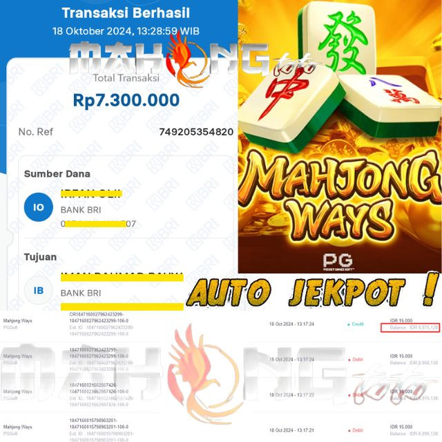 SELAMAT KEPADA ID XXXX JACKPOT PERMAINAN Mahjong Ways PGSoft DI WEB MAHONGTOTO