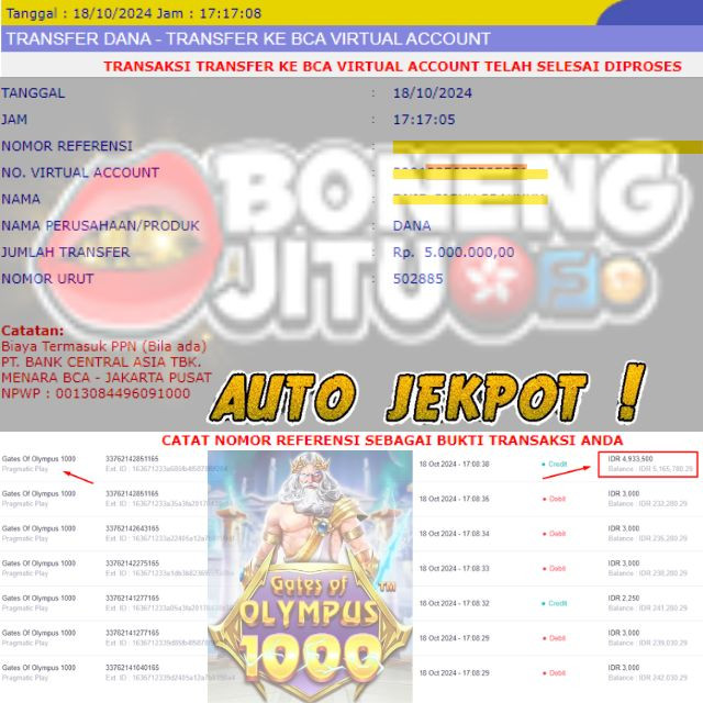 SELAMAT KEPADA ID XXXX JACKPOT PERMAINAN Gates Of Olympus 1000 Pragmatic Play DI WEB BONENGJITU