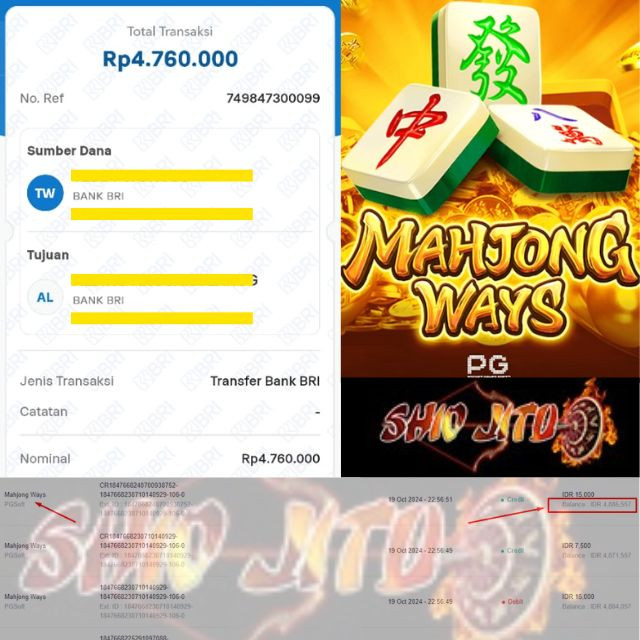 SELAMAT KEPADA ID XXXX JACKPOT PERMAINAN Mahjong Ways PGSoft DI WEB SHIOJITU