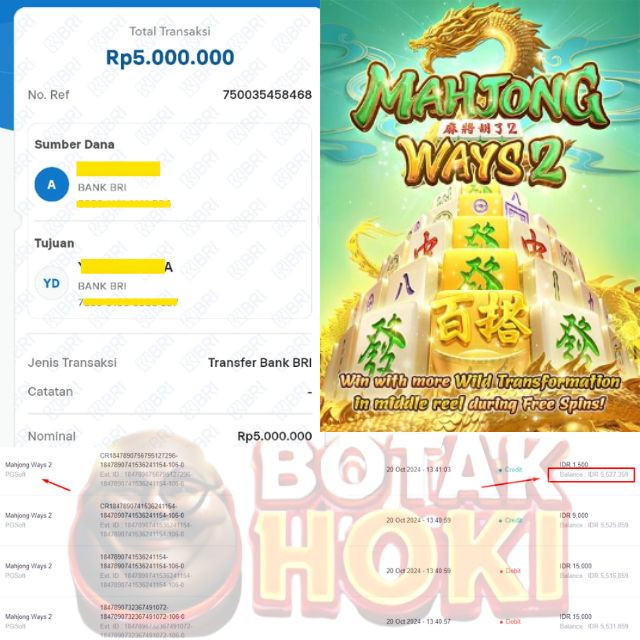 SELAMAT KEPADA ID xxxXXX JACKPOT PERMAINAN Mahjong Ways 2 PGSoft DI WEB BOTAKHOKI