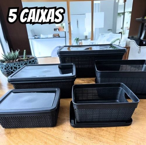 Kit 5 Caixas Organizadoras Cesto Tampa Multiuso.jpg