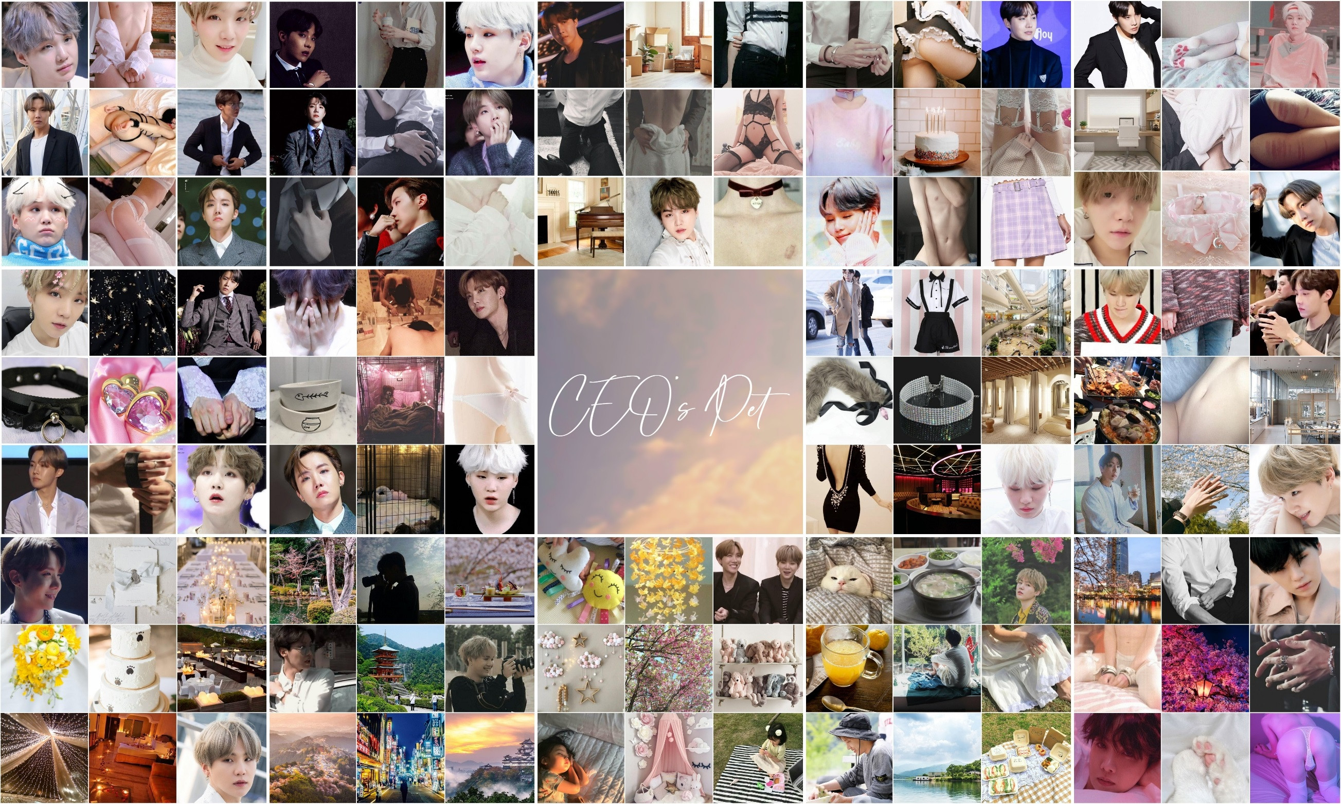 Moodboard collage and title