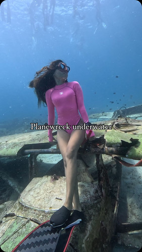 asian776@the aqua queen deb~Planewreck in Panglao Island~Wetsuit @trudive spain