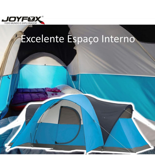 Barraca Camping Família Acampamento 8 10 Pessoas com Grande Varanda, 2 Quartos 1 Sala de Estar, Tend.jpg
