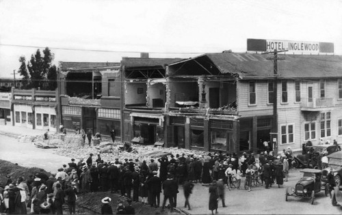 earthquake damage at hotel inglewood