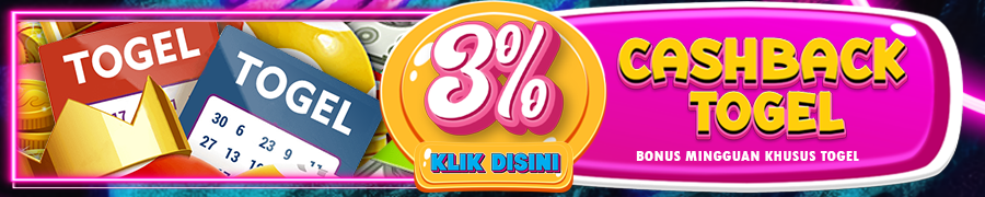 SITI4D Bonus Cashback Mingguan 3% (khusus togel)