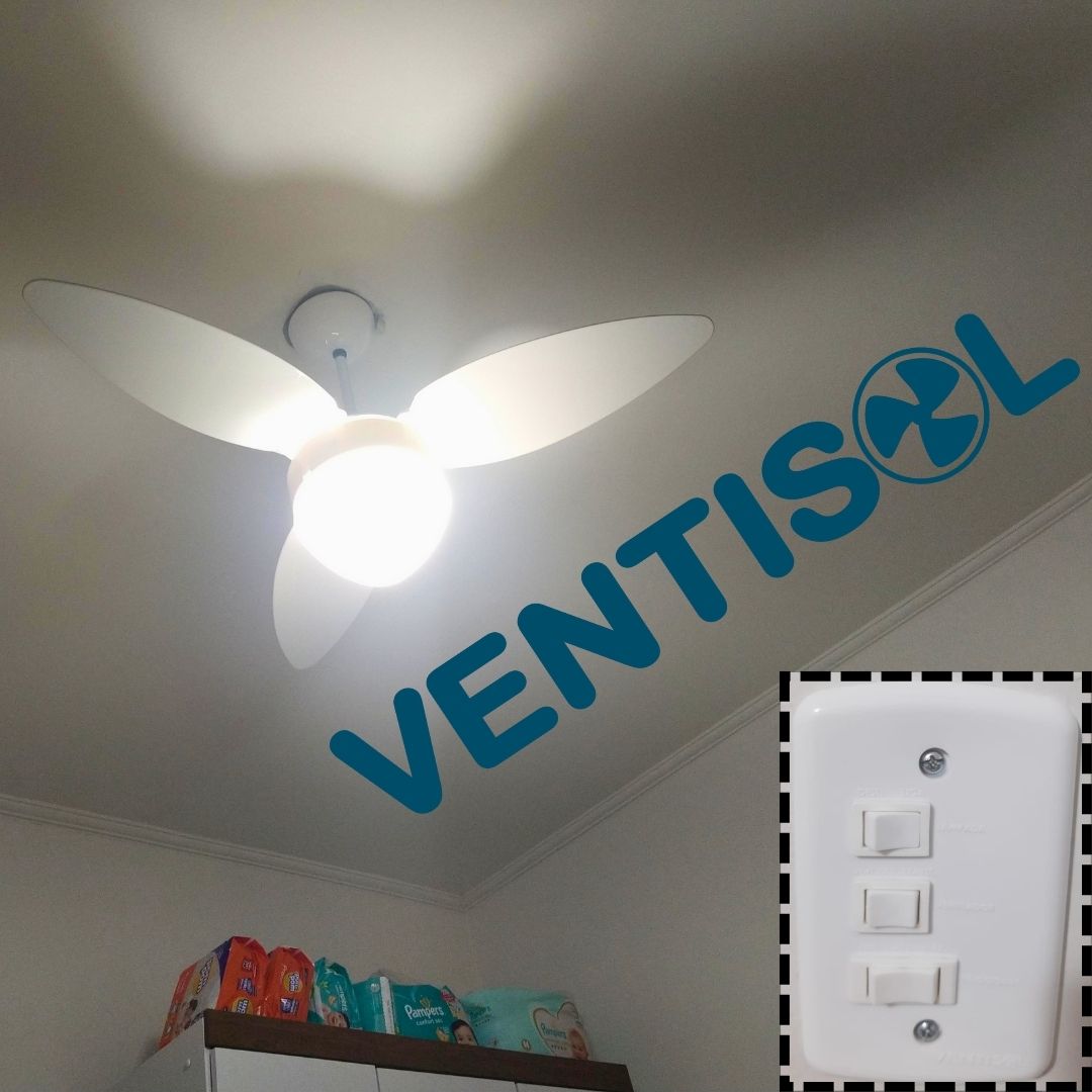 Ventisol Ventilador de Teto, Aires, Branco, 220V