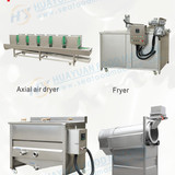 Air dryer potato chips frying production line, snack seasoning machine
