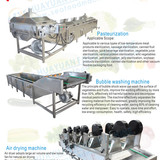 Vegetable washing and drying, pasteurization blanching machine, blanching and precooling machine air