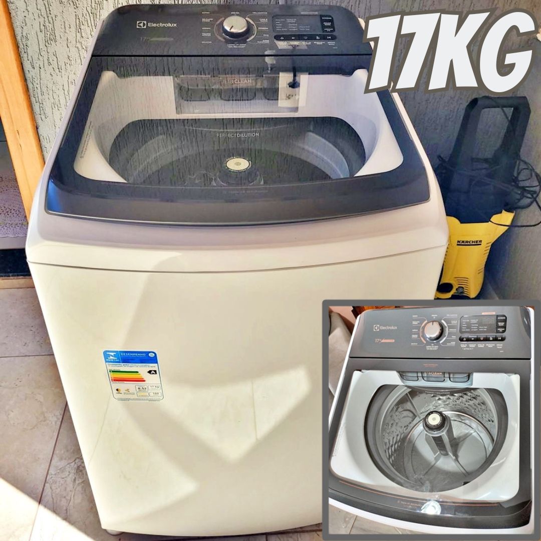 Lavadora De Roupas Electrolux 17kg Premium Care 11 Programas Lec17 Branca Com Cesto Inox