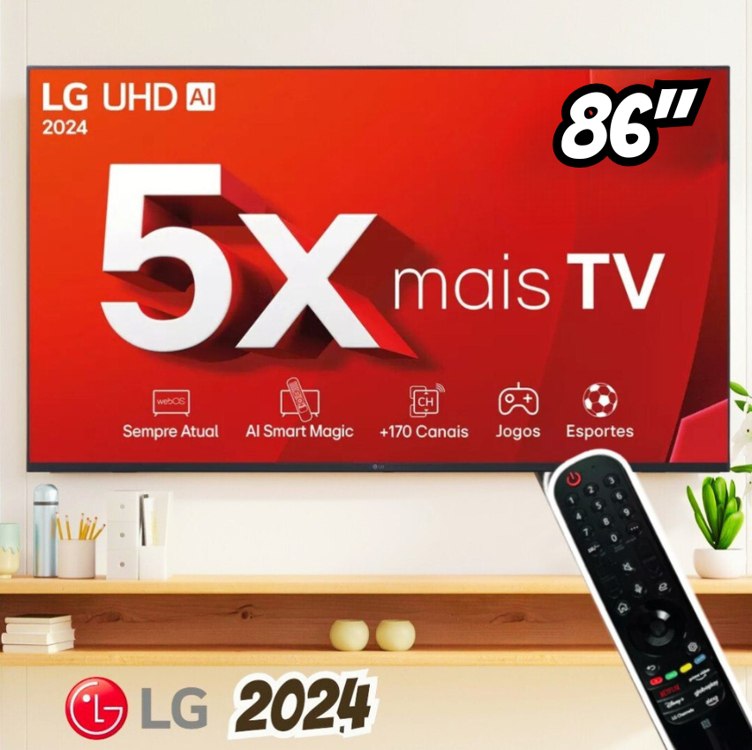 Smart Tv 4k 86 LG Uhd 86ut8050 Processador 5 Ger7 Ai