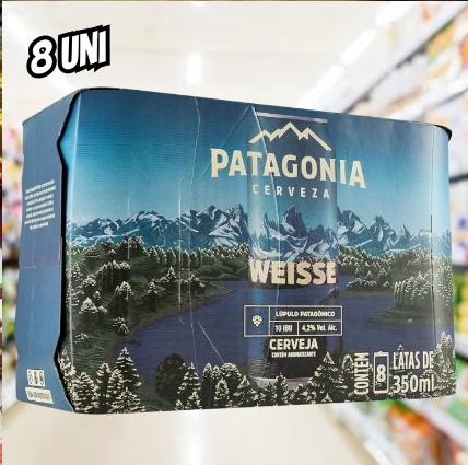 Pack de Patagonia Weissen Nacional Sleek 350ML, 8 Unidades