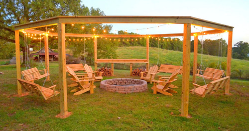 this diy backyard pergola with swings is the perfect piece to surround your fire pit og.jpg