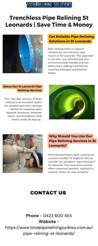 Trenchless Pipe Relining St Leonards Save Time & Money.jpg