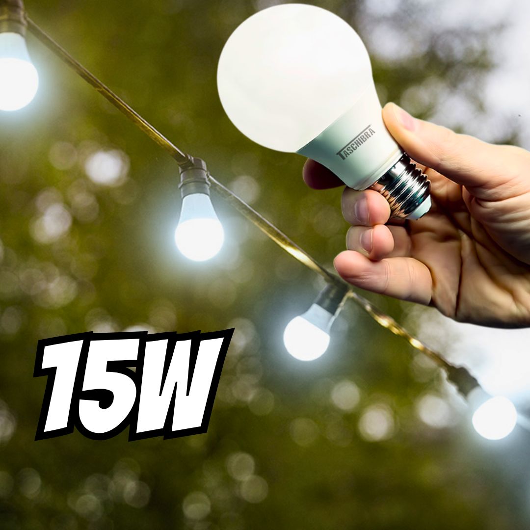 Lâmpada Led Taschibra 15W E27 4000K – Luz Neutra