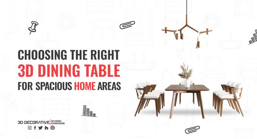 3D Dining Table for Spacious Home Areas 3D Decorative.jpg