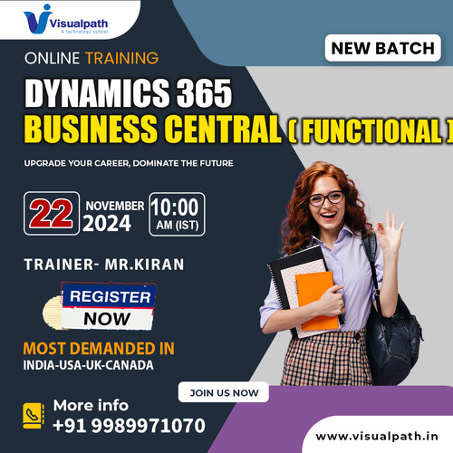 Unlock the Power of Dynamics 365 Business Central
We’re launching a NEW batch for Dynamics 365 Business Central Functional training!
Attend Online New Batch On Dynamics 365 Business Central by  Mr.kiran.
Batch on: 22 November 2024 @10:00 AM IST.
Contact us: +91 9989971070
WhatsApp: https://www.whatsapp.com/catalog/919989971070
Visit: https://www.visualpath.in/microsoft-dynamics-365-business-central-training.html
