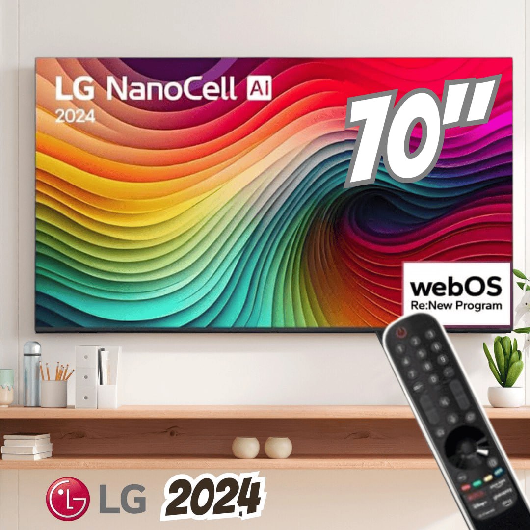 Smart TV 4K 70″ LG NanoCell 70NANO80T Processador α5 Ger7 AI Hub de Esportes Alexa/Chromecast integrado webOS 24 Controle Smart Magic