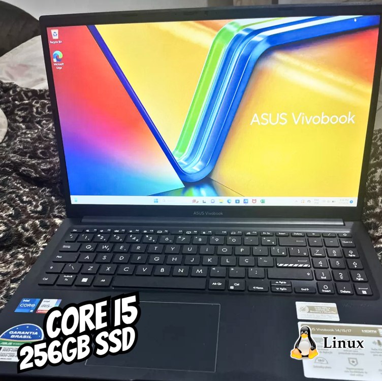 Notebook ASUS Vivobook 15 X1504ZA Intel Core I5 1235U 4Gb Ram 256Gb SSD Linux KeepOs Tela 15,60″ Quiet Blue – NJ1217