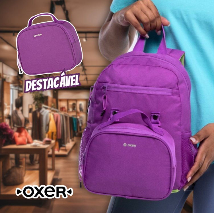 Mochila Lancheira Oxer Brick Destacável Infantil