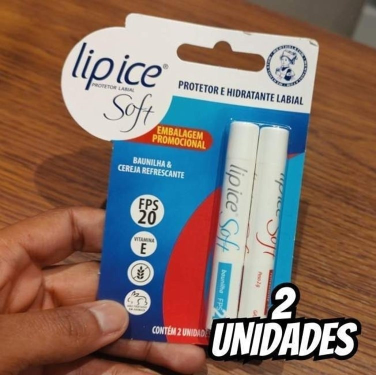 Lip Ice Protetor Labial Soft Baunilha e Cereja FPS20