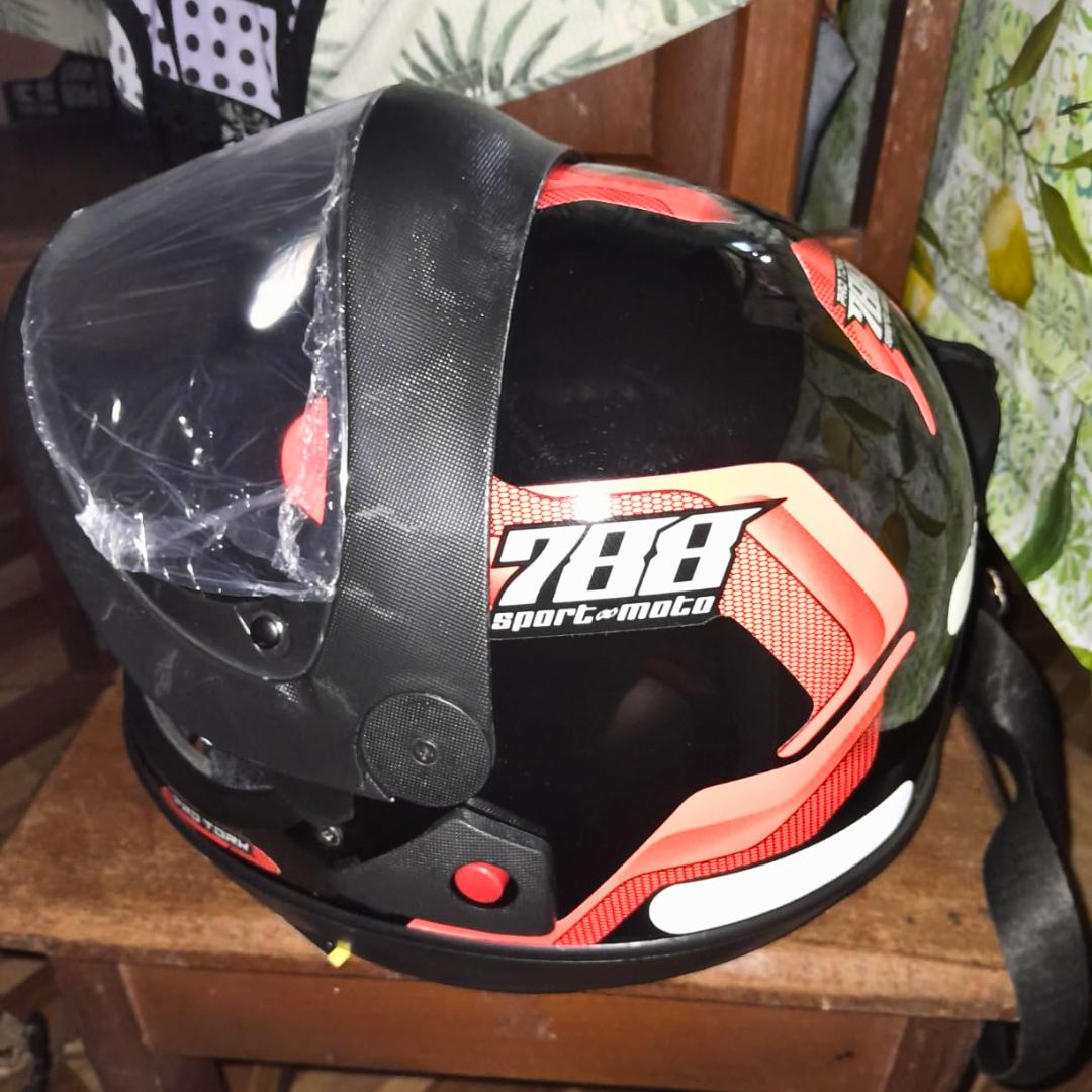 CAPACETE FECHADO PRO TORK SPORT MOTO 788 PRETO – LARANJA TAM. 60