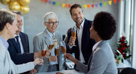 Group celebration moment