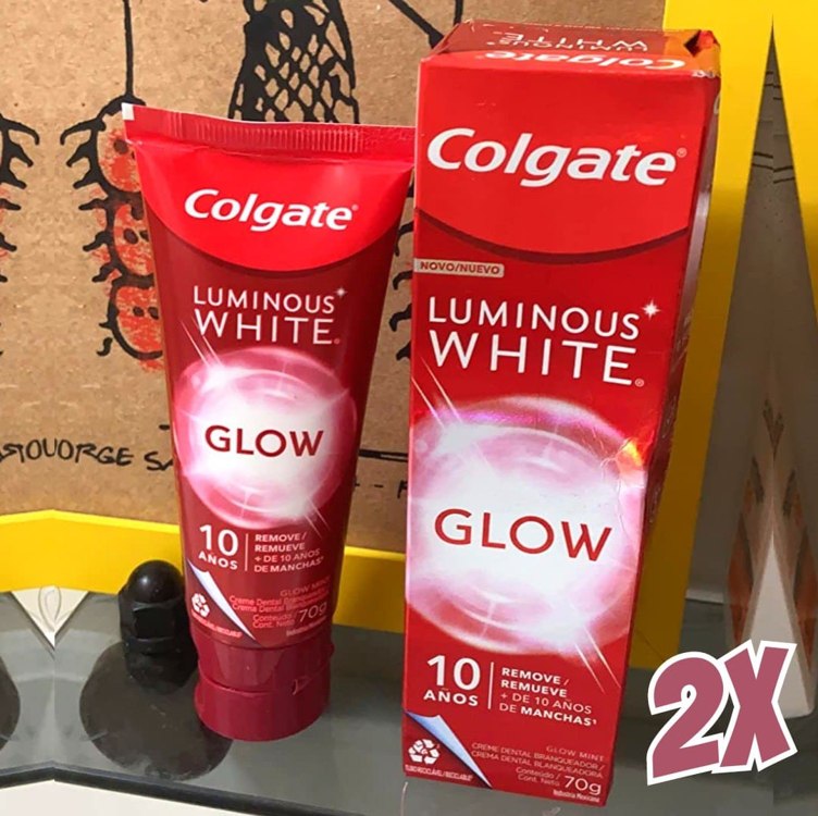 Creme Dental Para Clareamento Colgate Luminous White Glow 70g 2 un