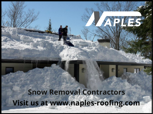 Naples Roofing is dedicated to commercial snow & ice management services that will keep your business up and running through the most challenging weather conditions in NewYork. With a long and an excellent track record, Naples Roofing is the perfect solution for your business.Naples Roofing strives to provide our clients with the most reliable, and time-sensitive snow removal services necessary to make your property as safe as possible during inclement weather.Our snow plow company understands that prompt snow removal is critical for all our residential and commercial snow removal clients.Heavy storms or snowfall poses serious risks to all the facilities designed keeping in mind these uncalled natural threats and when significant snowfall strikes,owners need to monitor their facility’s roof system and evaluate it for signs of distress.Snow removal is coupled with regular roof checks as needed and go out of the way in keeping your employees and clientele safe. Snow removal is a dangerous process and it is important to have a reliable maintenance company on your side. Visit us at https://naples-roofing.com/services/snow-removal/