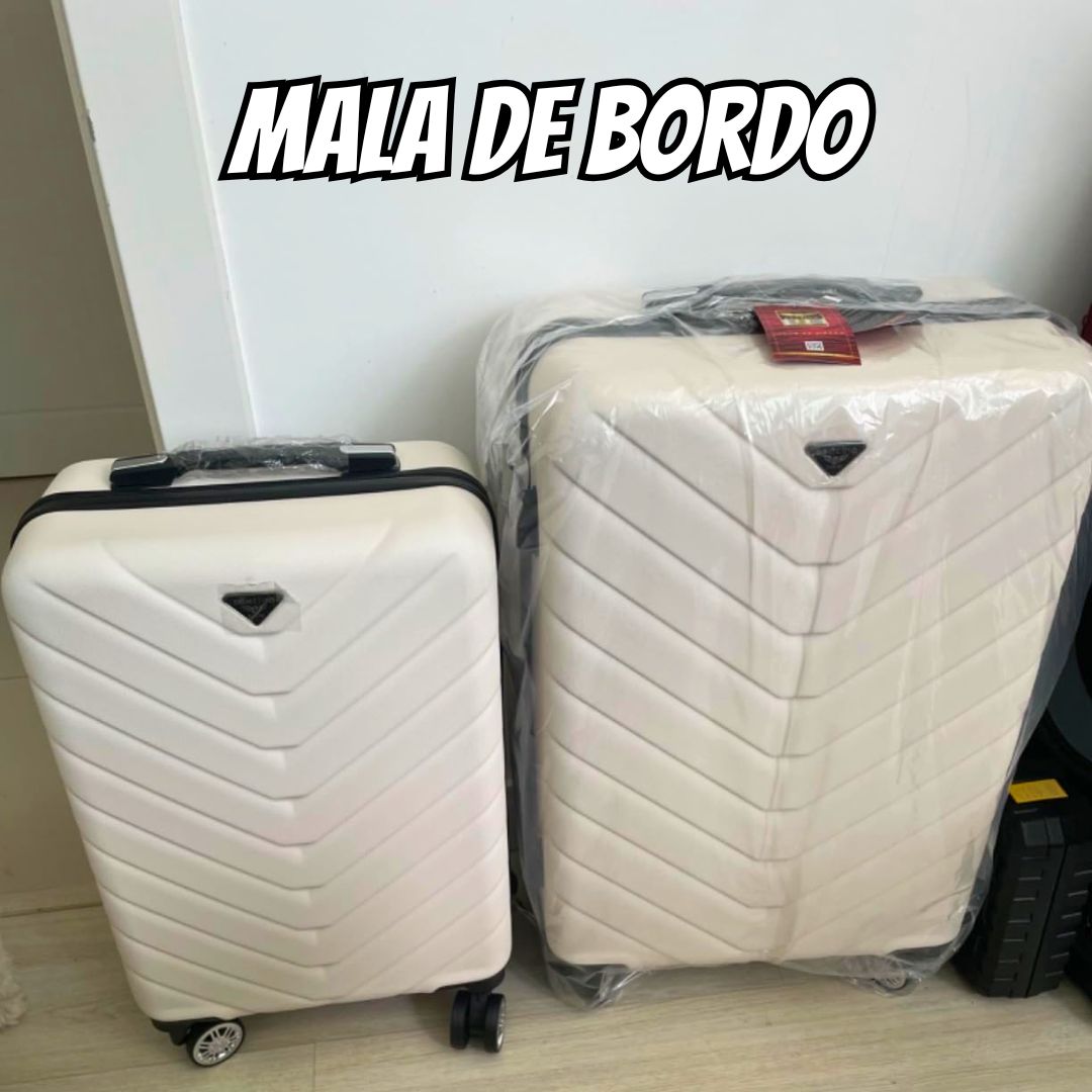 Mala de Bordo Boston Rígida 360° Santino P – ASDV223P (Off White)