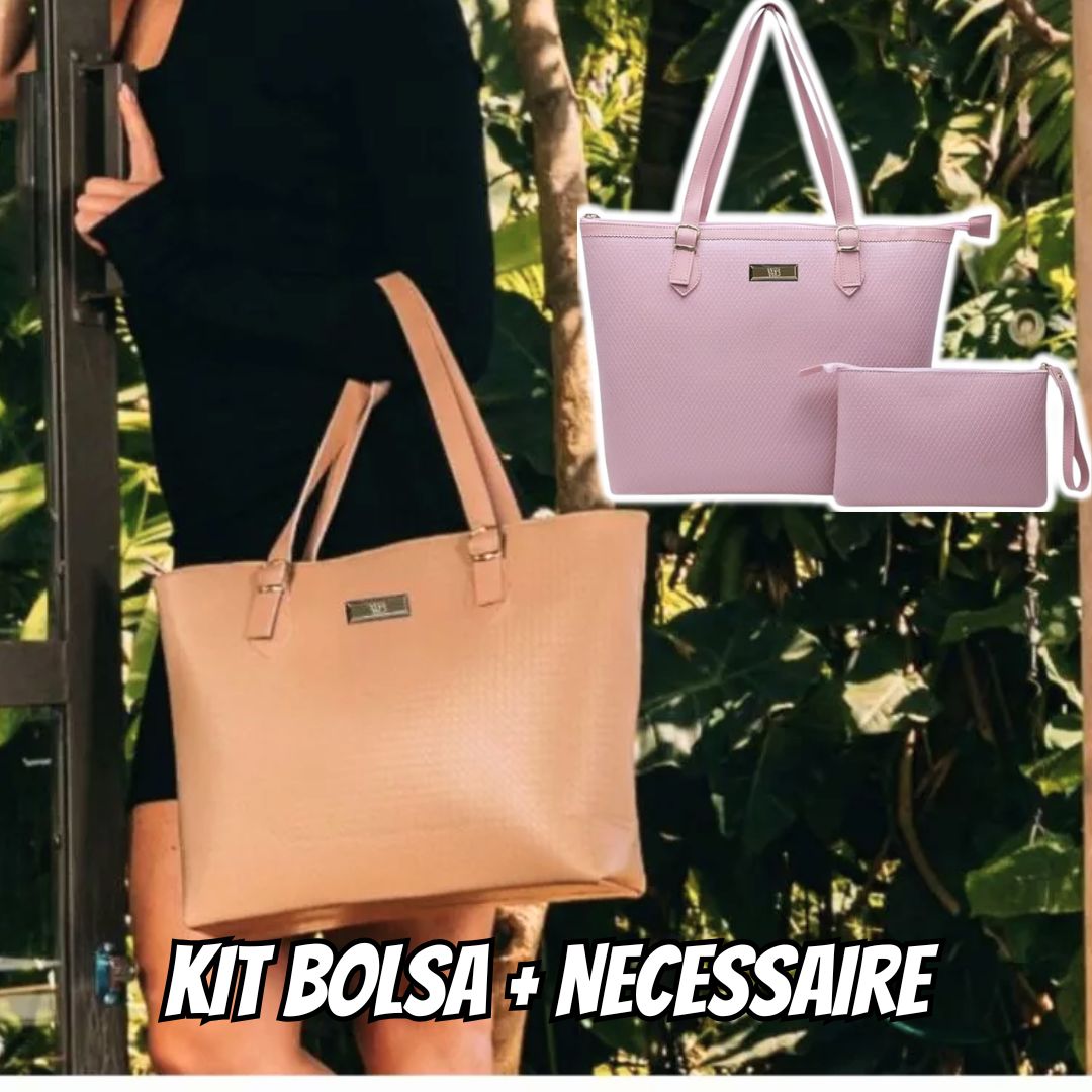 Kit Bolsa Feminina Tipo Sacola + Necessaire Willibags