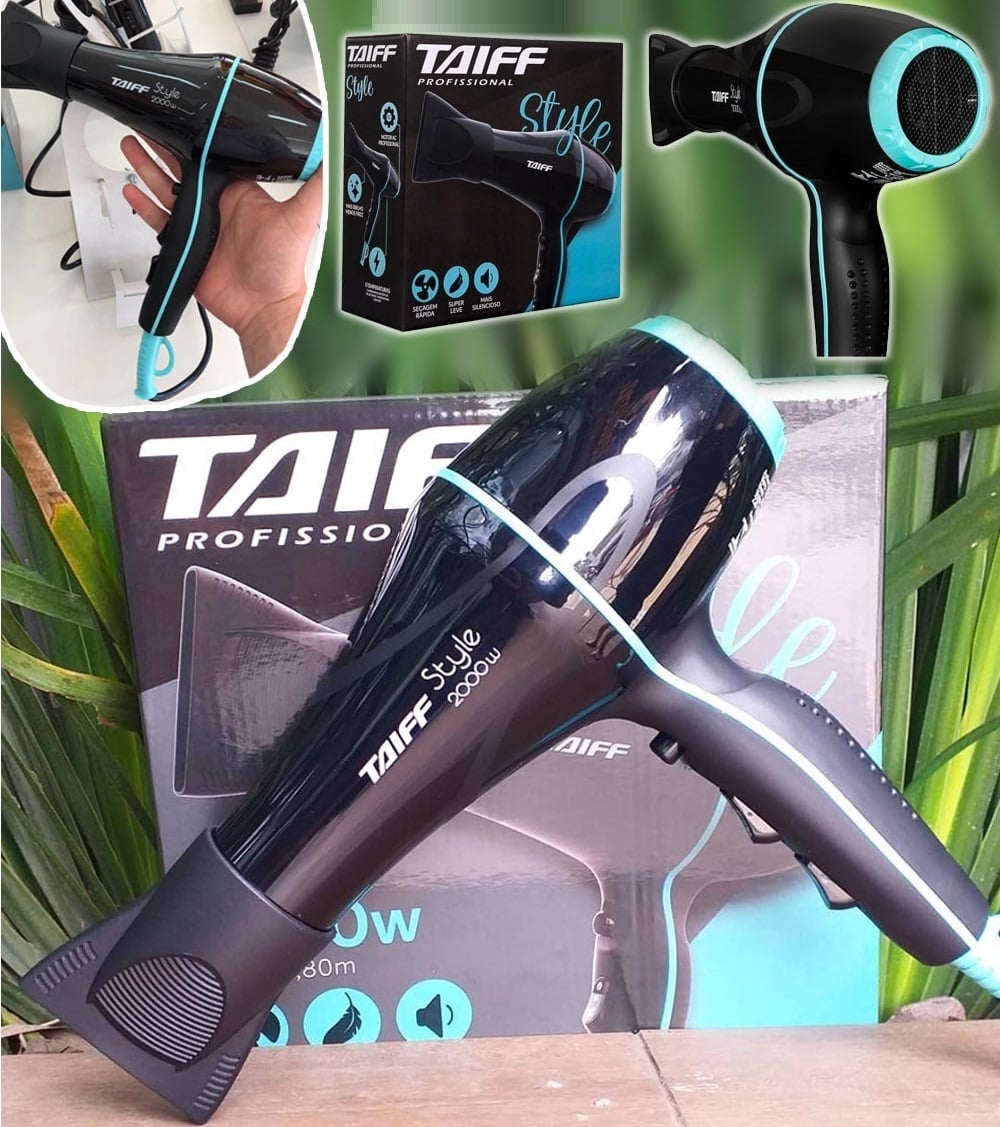 Taiff Secador Style 2000W Style 333 ou 334 Preto Pequeno