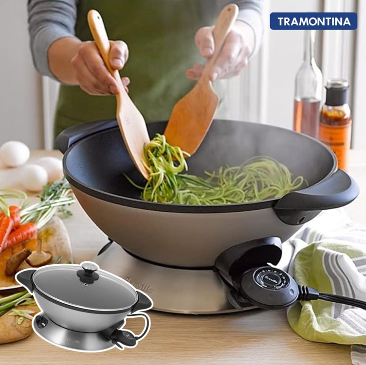 Wok Chef 127V, Tramontina, 69120011, Prata