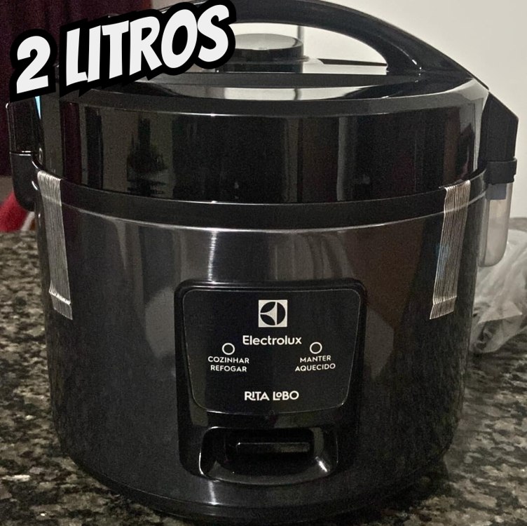 Panela Elétrica Electrolux vapor arroz capacidade 2L 6 Xícaras 2 em 1 timer panela removivel antiaderente tampa com visor transparente ERC10 inox por Rita Lobo