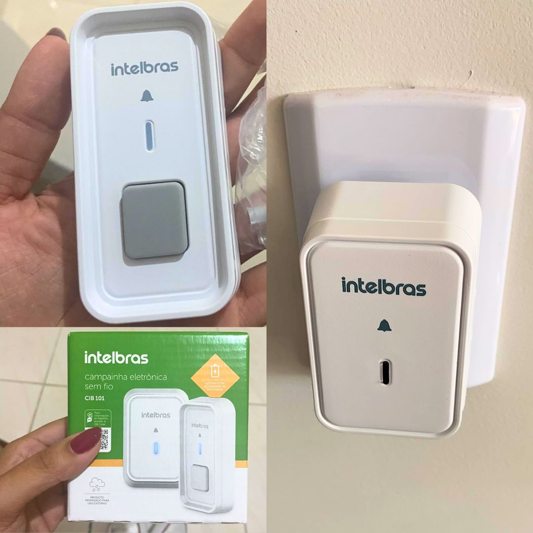 Campainha Sem Fio com Bateria Intelbras CIB 101 Branco