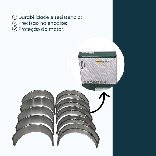 Bronzina de mancal MERCEDES M272.965 3.0 3.5 0.25 (10 unidades) Grobben (1).png